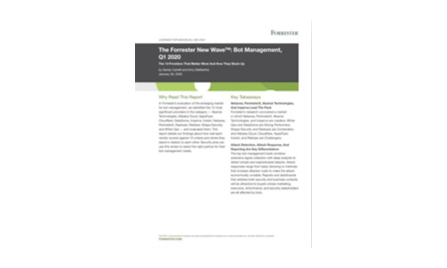 The Forrester New Wave ™: Gestione bot, Q1 2020